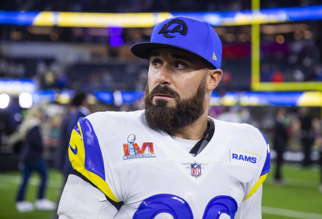 NFL, American Football Herren, USA Super Bowl LVI-Los Angeles Rams at Cincinnati Bengals, Feb 13, 2022 Inglewood, CA, USA Los Angeles Rams safety Eric Weddle 20 against the Cincinnati Bengals in Super Bowl LVI at SoFi Stadium. Mandatory Credit: Mark J. Rebilas-USA TODAY Sports, 13.02.2022 19:27:29, 17691236, Los Angeles Rams, NFL, Eric Weddle, Cincinnati Bengals PUBLICATIONxINxGERxSUIxAUTxONLY Copyright: xMarkxJ.xRebilasx 17691236