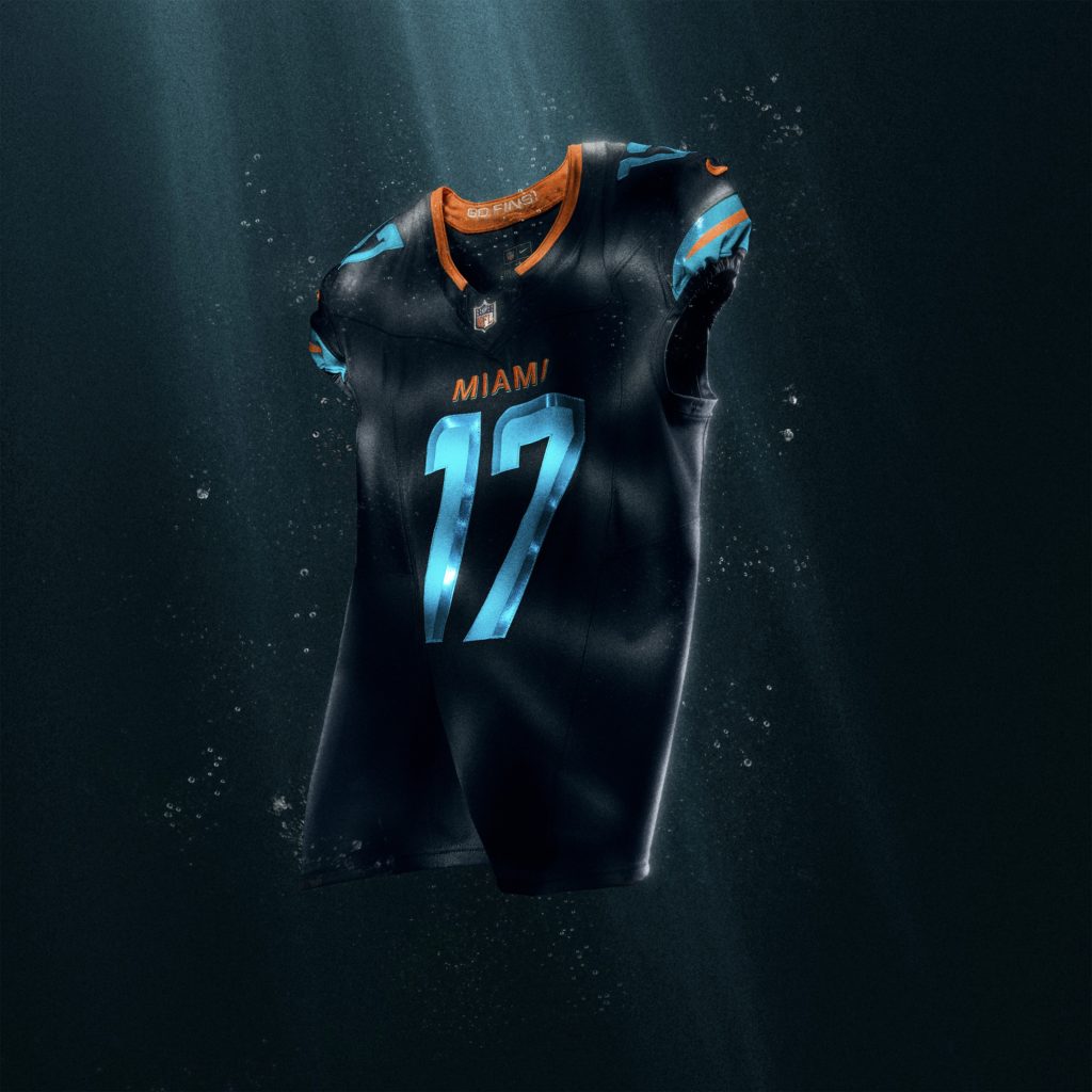 Miami Dolphins: Die neuen Trikots der Dolphins sollen die Agilität und Schnelligkeit des Teams auf dem Feld unterstreichen.