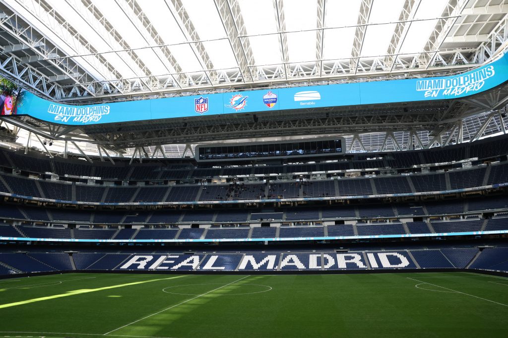 Das Estadio Santiago Bernabéu in Madrid - Schauplatz für das erste NFL International Game auf spanischem Boden.