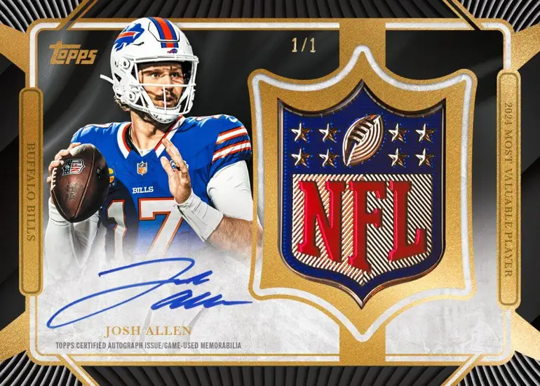 Die einzigartige Josh Allen „Gold NFL Shield“-Trading-Card brachte bei einer Auktion über 1,35 Millionen Dollar ein.