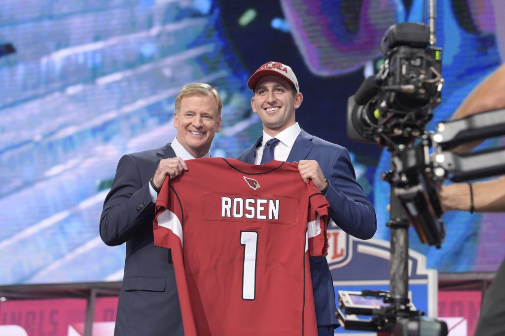 Josh Rosen beim NFL Draft 2018. Er galt als hoffnungsvolles Talent.
