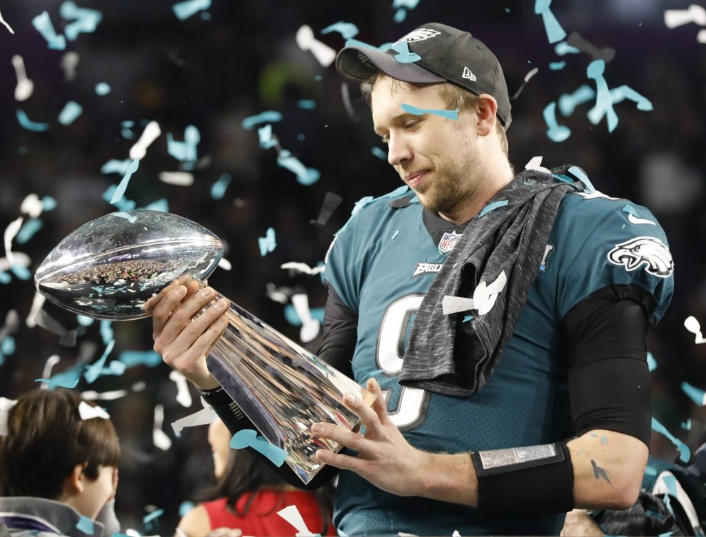 Ein Backup-Quarterback holt den Super Bowl: Nick Foles im Dress der Philadelphia Eagles.