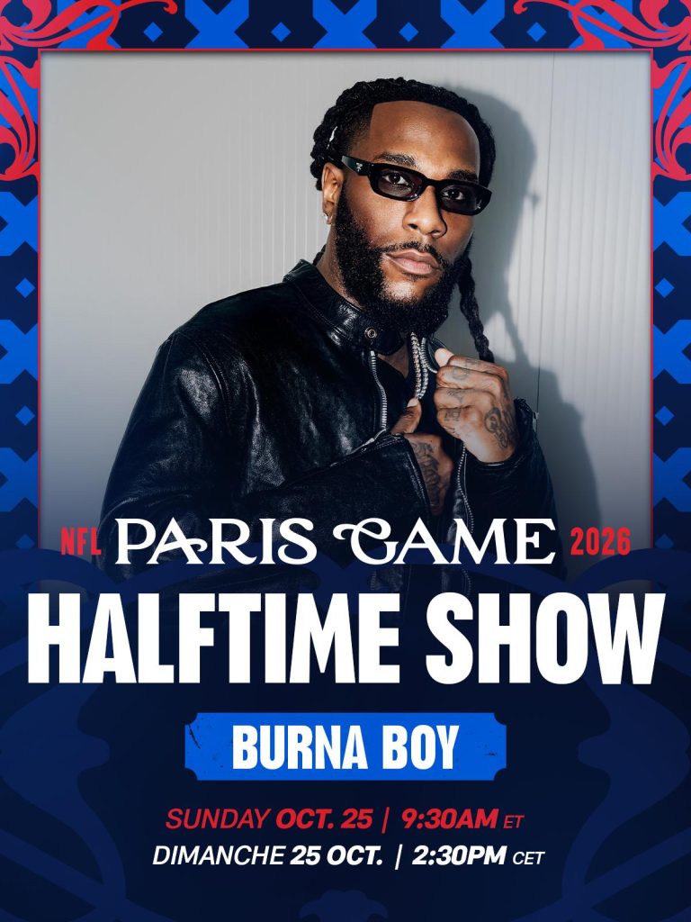 Burna Boy m Oktober bringt der nigerianische Superstar seinen Afrobeats-Sound ins Stade de France beim ersten NFL Paris Game.