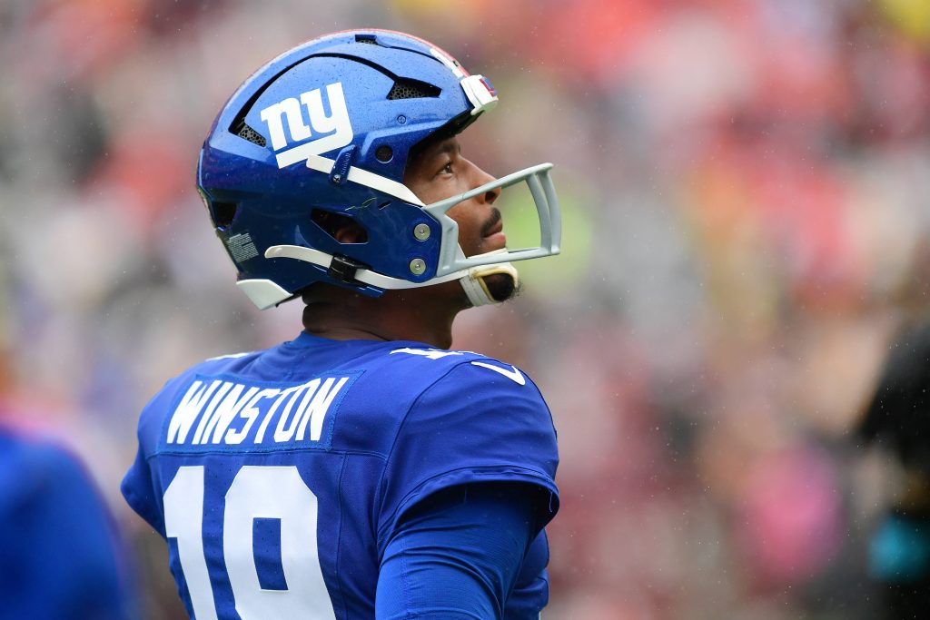Jameis Winston im Spiel gegen die Washington Commanders: Zwischen Genie und Wahnsinn ist beim Giants-Quarterback alles möglich.
