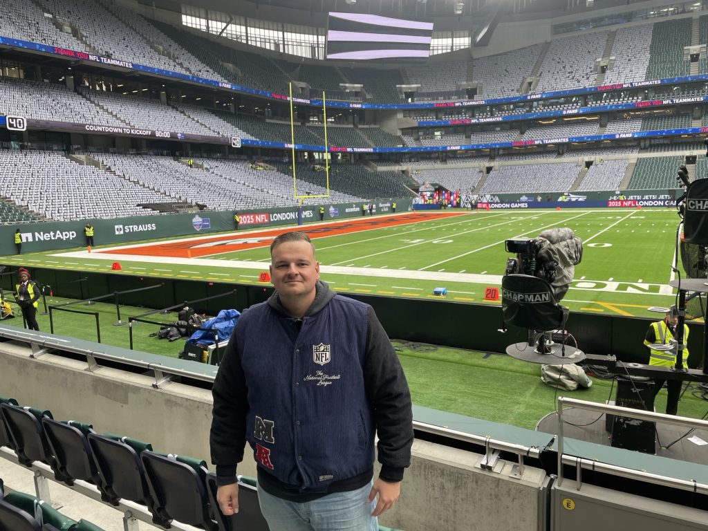 Ruhe vor dem Sturm: Blick ins Tottenham Hotspur Stadium vor der Partie zwischen den Denver Broncos und den New York Jets.